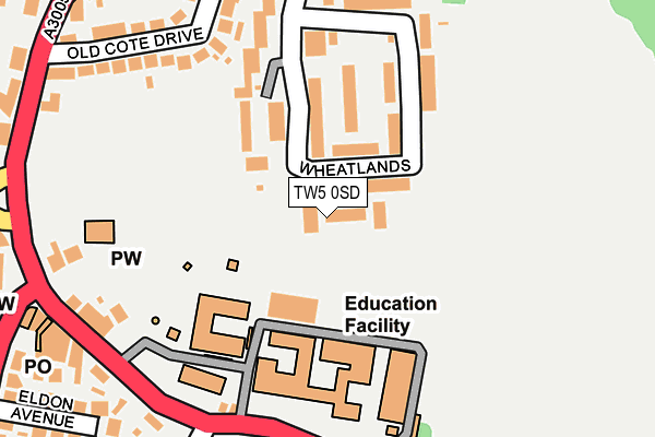 TW5 0SD map - OS OpenMap – Local (Ordnance Survey)