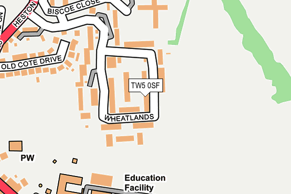 TW5 0SF map - OS OpenMap – Local (Ordnance Survey)