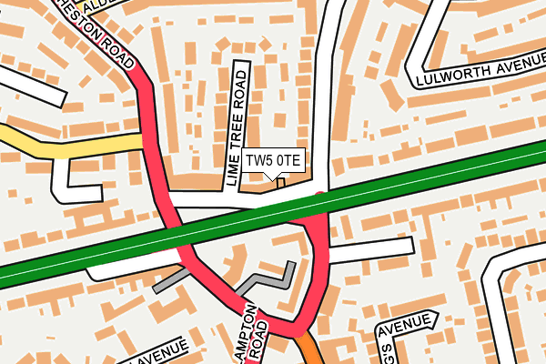 TW5 0TE map - OS OpenMap – Local (Ordnance Survey)