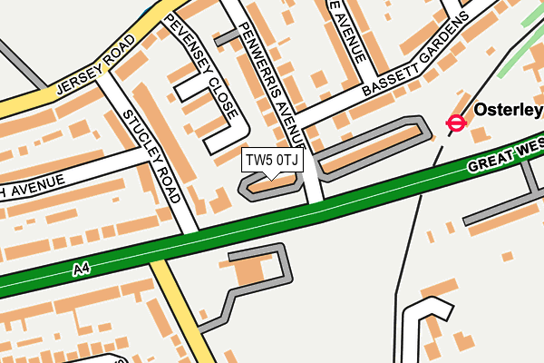 TW5 0TJ map - OS OpenMap – Local (Ordnance Survey)