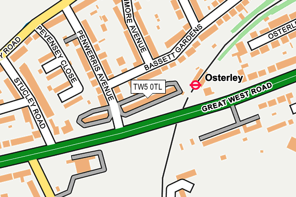 TW5 0TL map - OS OpenMap – Local (Ordnance Survey)