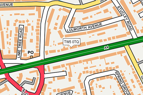 TW5 0TQ map - OS OpenMap – Local (Ordnance Survey)