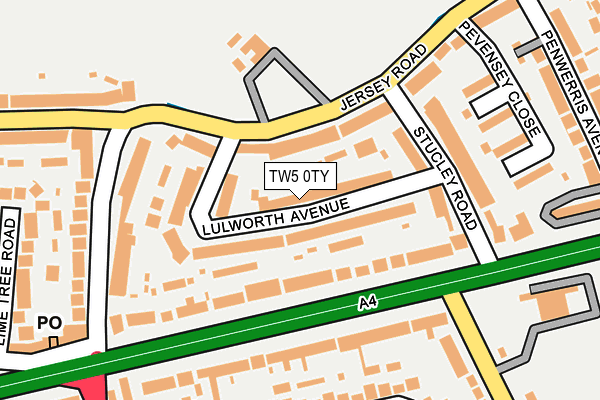 TW5 0TY map - OS OpenMap – Local (Ordnance Survey)