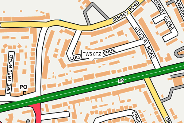 TW5 0TZ map - OS OpenMap – Local (Ordnance Survey)