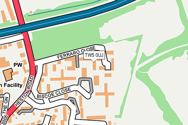 TW5 0UJ map - OS OpenMap – Local (Ordnance Survey)