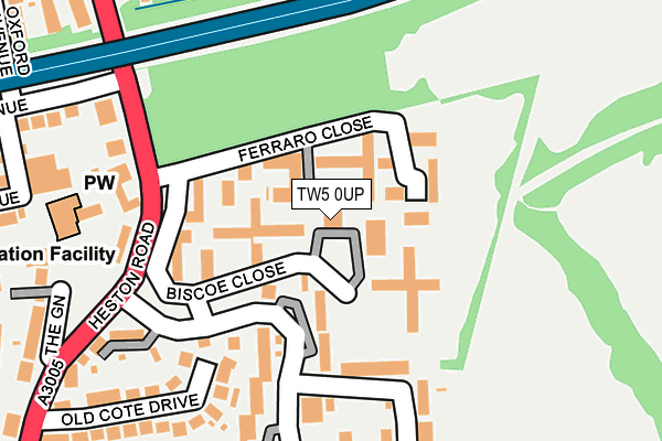 TW5 0UP map - OS OpenMap – Local (Ordnance Survey)