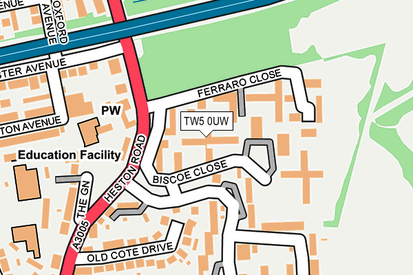 TW5 0UW map - OS OpenMap – Local (Ordnance Survey)