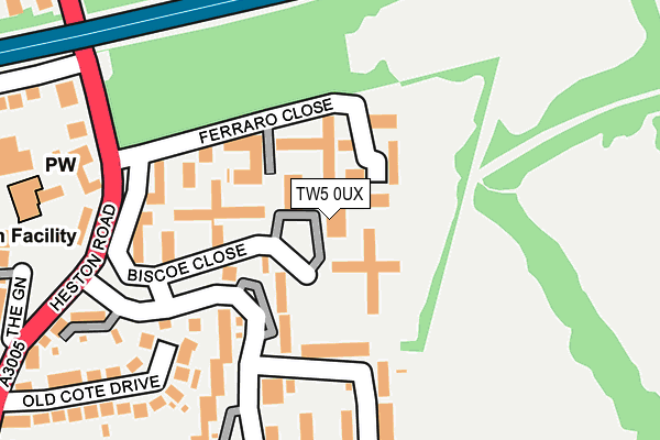 TW5 0UX map - OS OpenMap – Local (Ordnance Survey)