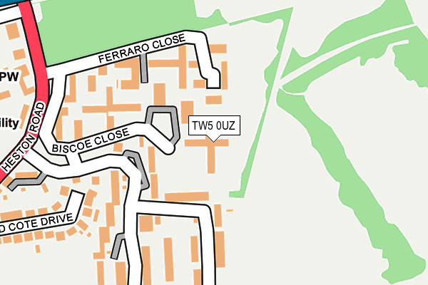 TW5 0UZ map - OS OpenMap – Local (Ordnance Survey)