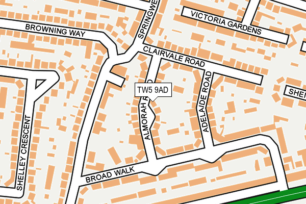 TW5 9AD map - OS OpenMap – Local (Ordnance Survey)