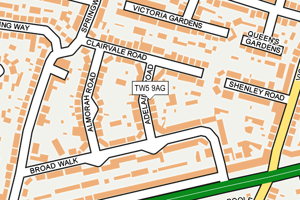 TW5 9AG map - OS OpenMap – Local (Ordnance Survey)
