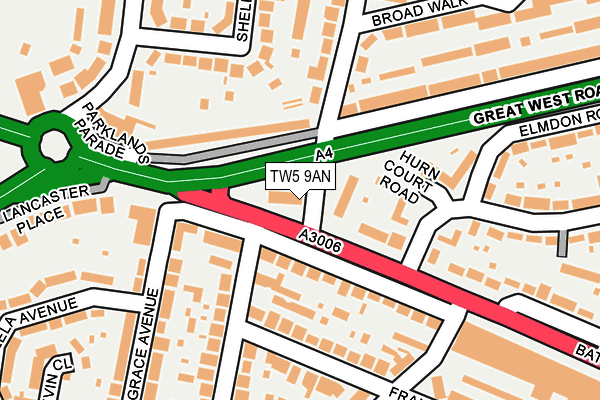 TW5 9AN map - OS OpenMap – Local (Ordnance Survey)