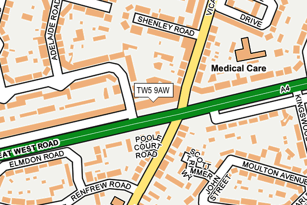 TW5 9AW map - OS OpenMap – Local (Ordnance Survey)