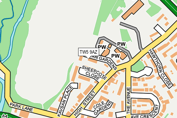 TW5 9AZ map - OS OpenMap – Local (Ordnance Survey)