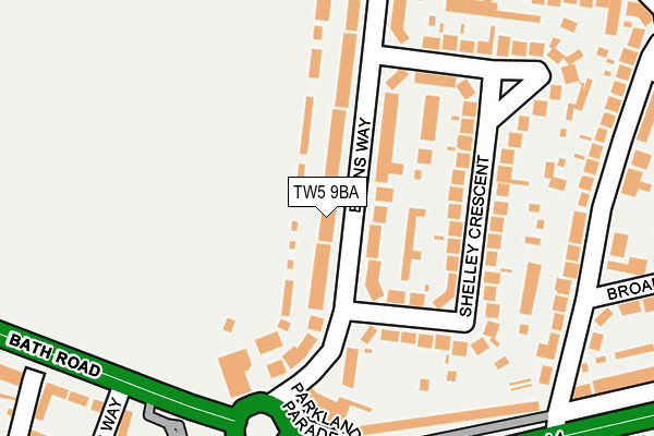TW5 9BA map - OS OpenMap – Local (Ordnance Survey)