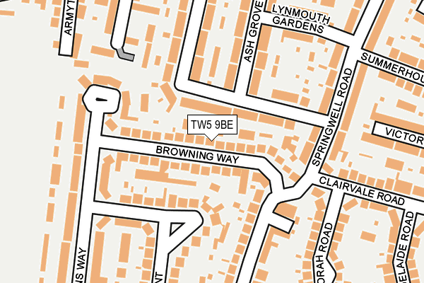 TW5 9BE map - OS OpenMap – Local (Ordnance Survey)
