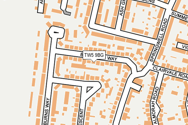 TW5 9BG map - OS OpenMap – Local (Ordnance Survey)