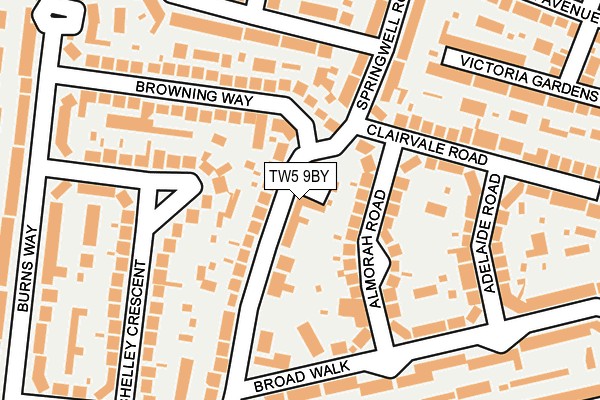 TW5 9BY map - OS OpenMap – Local (Ordnance Survey)