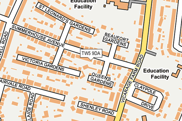 TW5 9DA map - OS OpenMap – Local (Ordnance Survey)