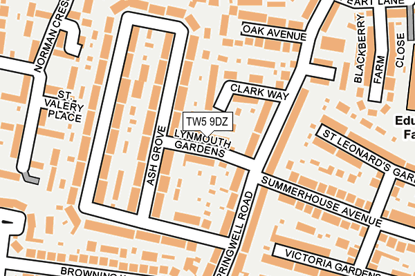 TW5 9DZ map - OS OpenMap – Local (Ordnance Survey)