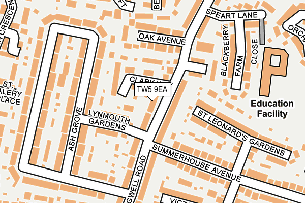 TW5 9EA map - OS OpenMap – Local (Ordnance Survey)