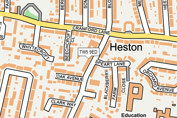 TW5 9ED map - OS OpenMap – Local (Ordnance Survey)