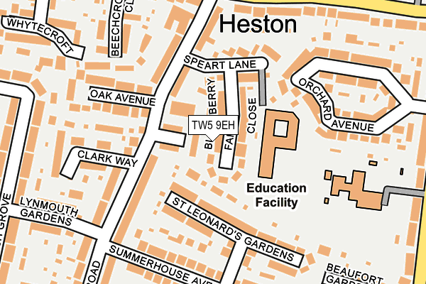 TW5 9EH map - OS OpenMap – Local (Ordnance Survey)