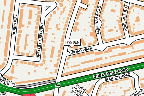 TW5 9EN map - OS OpenMap – Local (Ordnance Survey)