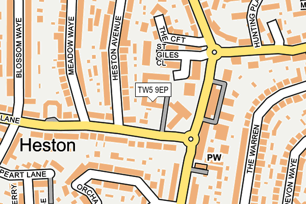 TW5 9EP map - OS OpenMap – Local (Ordnance Survey)