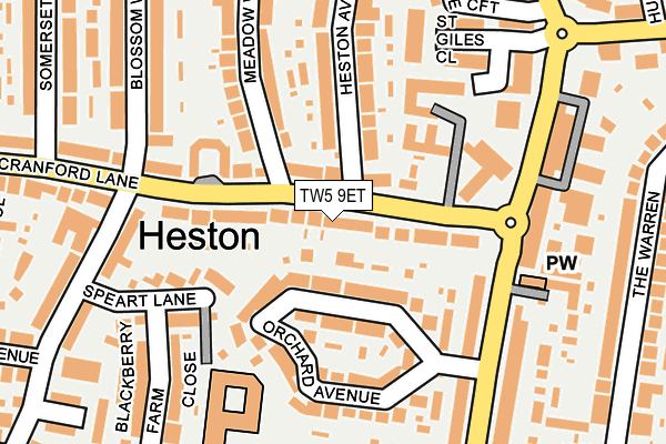 TW5 9ET map - OS OpenMap – Local (Ordnance Survey)