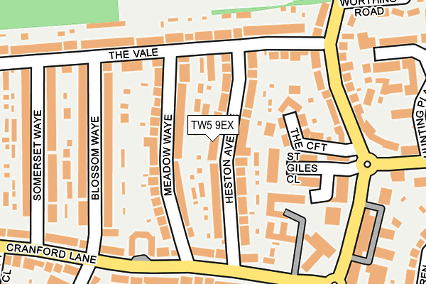 TW5 9EX map - OS OpenMap – Local (Ordnance Survey)