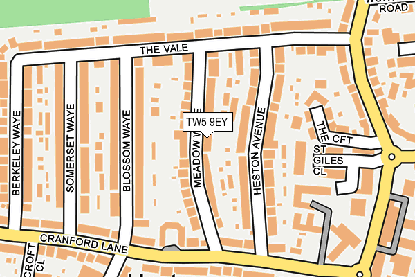 TW5 9EY map - OS OpenMap – Local (Ordnance Survey)
