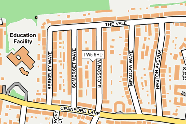 TW5 9HD map - OS OpenMap – Local (Ordnance Survey)