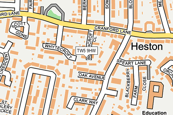 TW5 9HW map - OS OpenMap – Local (Ordnance Survey)