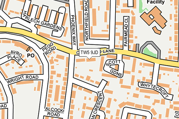 TW5 9JD map - OS OpenMap – Local (Ordnance Survey)