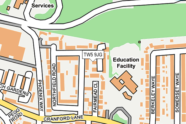 TW5 9JG map - OS OpenMap – Local (Ordnance Survey)