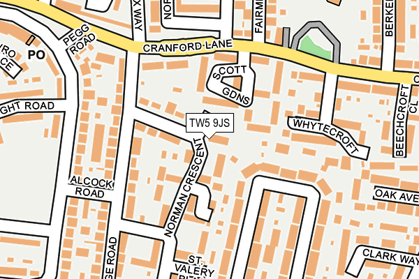 TW5 9JS map - OS OpenMap – Local (Ordnance Survey)