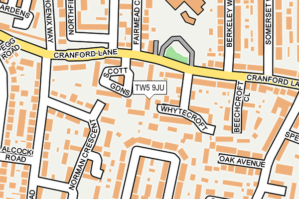 TW5 9JU map - OS OpenMap – Local (Ordnance Survey)