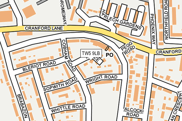 TW5 9LB map - OS OpenMap – Local (Ordnance Survey)