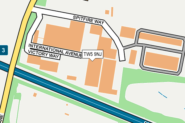 TW5 9NJ map - OS OpenMap – Local (Ordnance Survey)