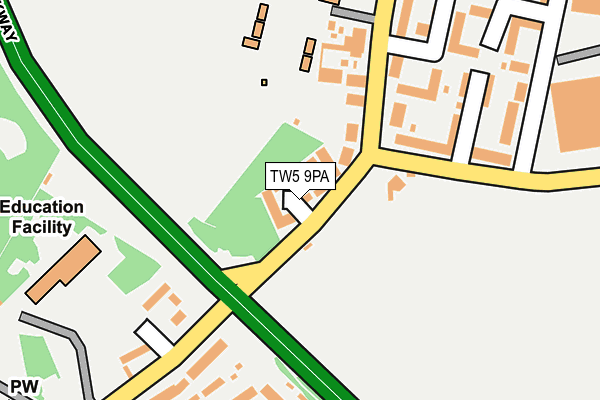 TW5 9PA map - OS OpenMap – Local (Ordnance Survey)