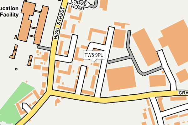 TW5 9PL map - OS OpenMap – Local (Ordnance Survey)