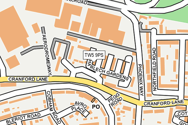 TW5 9PS map - OS OpenMap – Local (Ordnance Survey)