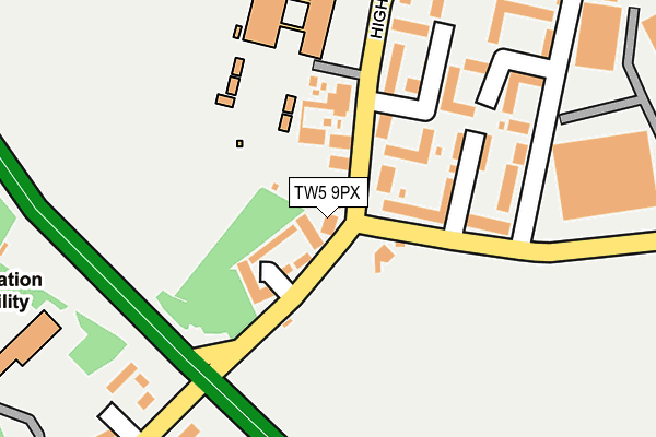TW5 9PX map - OS OpenMap – Local (Ordnance Survey)