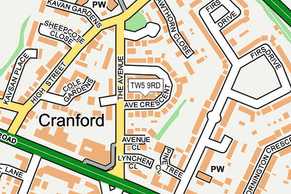 TW5 9RD map - OS OpenMap – Local (Ordnance Survey)