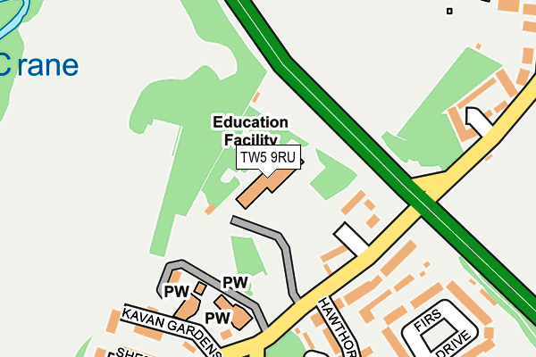 TW5 9RU map - OS OpenMap – Local (Ordnance Survey)