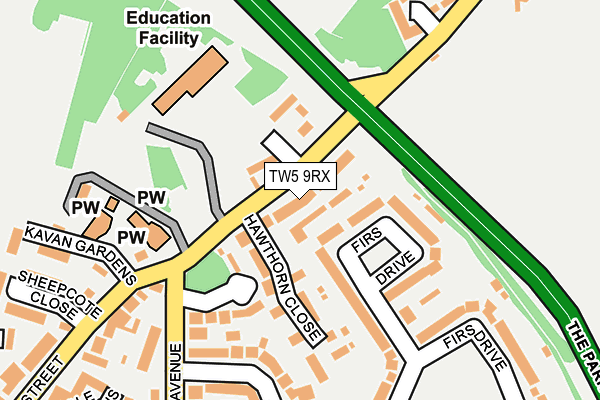 TW5 9RX map - OS OpenMap – Local (Ordnance Survey)