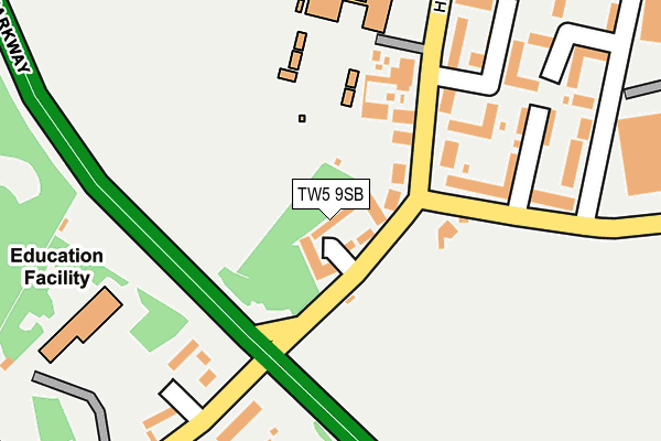 TW5 9SB map - OS OpenMap – Local (Ordnance Survey)