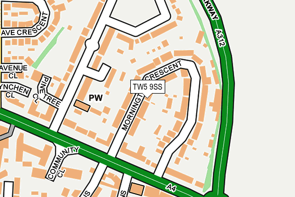 TW5 9SS map - OS OpenMap – Local (Ordnance Survey)