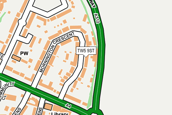 TW5 9ST map - OS OpenMap – Local (Ordnance Survey)
